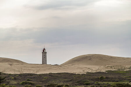 Rubjerg Knude, a dune in northern Denmark and the famous lighthouseの写真素材