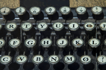 Keyboard of an ancient  Norwegian typewriter