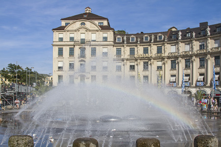 Charles Square-roundabout at Stachus-  one of the most frequented places in the city of Munichのeditorial素材