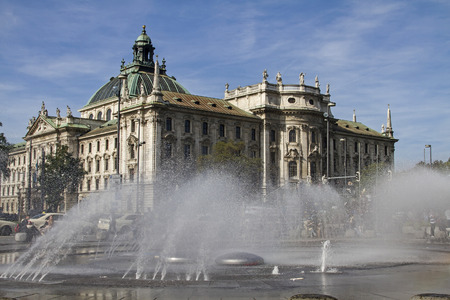 Palace of Justice in Munich - a judicial and administrative building in the Bavarian capitalのeditorial素材