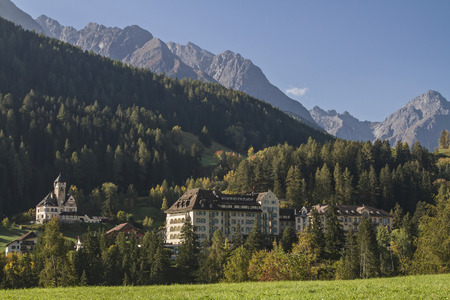 Villa Engiadina - noble accommodation hostel in Scuol-Vulpera in the Engadinのeditorial素材