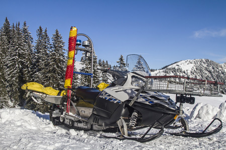This ski slopes suitable vehicle, the Mountain Rescue Service is always fast