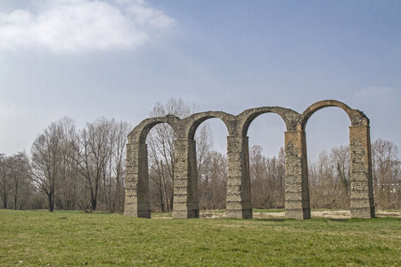 Roman aqueduct in Acqui Terme in Piedmontの写真素材