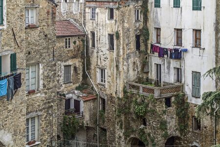 Impressions and details from the small Ligurian village of Cerianaの写真素材