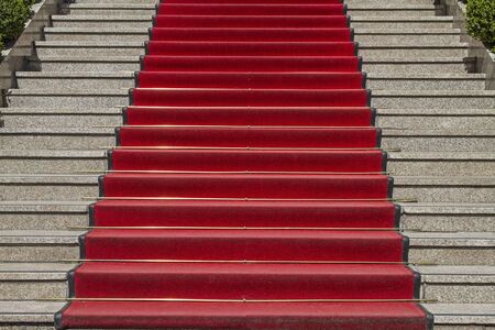 Red Carpet - welcome greeting for, winning, dignitaries or VIPsの写真素材