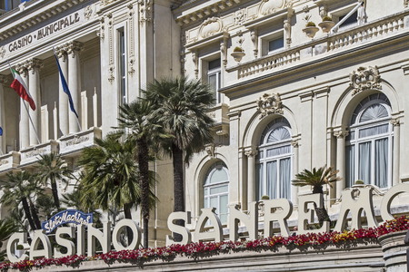 even today much visited - Casino Municipale in San Remoのeditorial素材