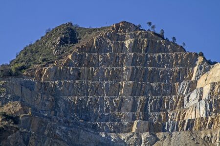 Giant stone quarry in Liguria in Ventimigliaの写真素材