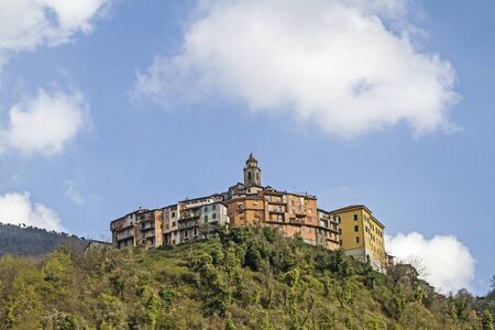 Castel Vittorio popular destination in the Ligurian Apenninesの写真素材