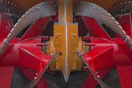Detail of a snowblower