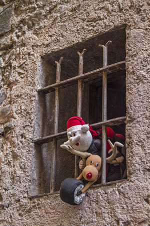 Forgotten Santa Claus - impressions and details from the small Ligurian village of Badaluccoの写真素材
