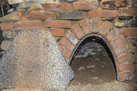 Old  public baking oven in a Ligurian villageの写真素材