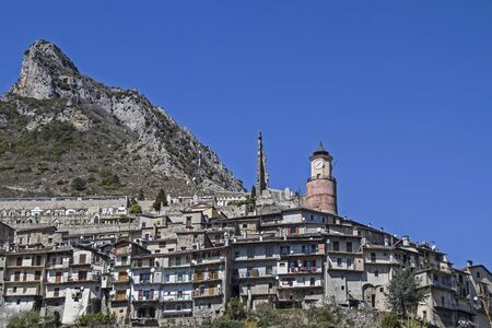 Tende - French border town and namesake of the famous and attractive Tenda railway line between Ventimiglia and Cuneoの写真素材