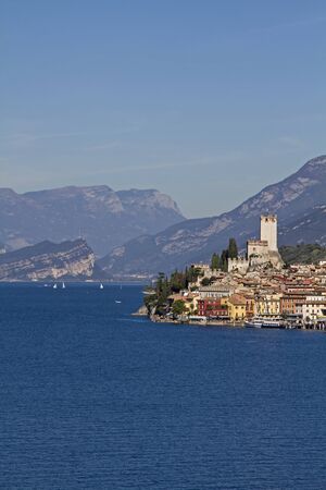 Malcesine - popular and much-visited destination on the eastern shore of Lake Gardaのeditorial素材