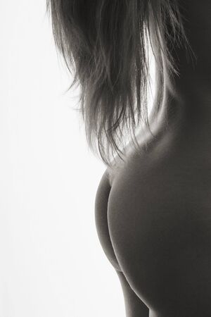 Erotic view of the buttocks of a young womanの写真素材