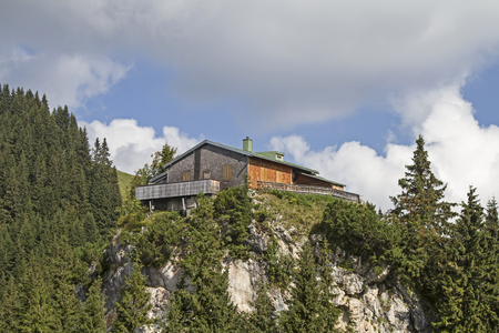The August Schuster-house, also called PÃ¼rschling house  located in the Ammergau Alpsのeditorial素材