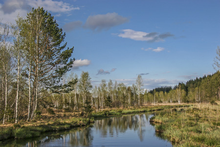 The small idyllic Ellbach near Bad Toelz