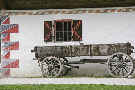At the old farm car park you can discover some antiqueの写真素材