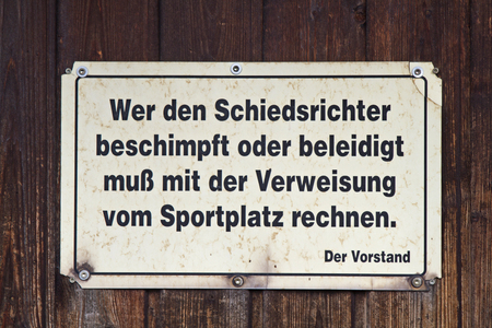 Rigorous warning to undisciplined visitors of the sports centerの写真素材