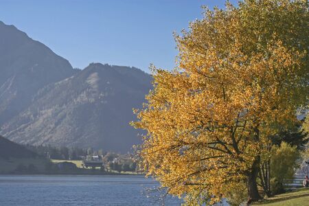 enjoy the last rays of the autumn sun on the lake Achensee