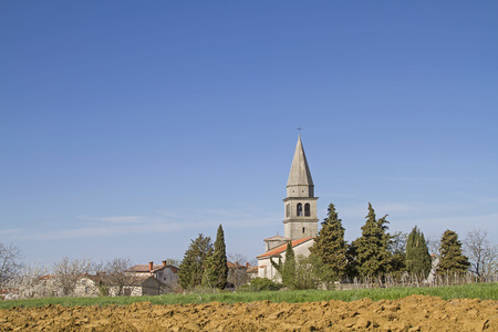 Vrh - idyllic small village on a hill in the north of Istriaの写真素材