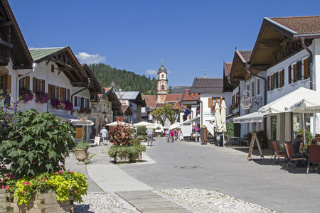 Mittenwald is a popular tourist destination in the upper Isar valley and lies between the Karwendel and the Wetterstein mountainsのeditorial素材
