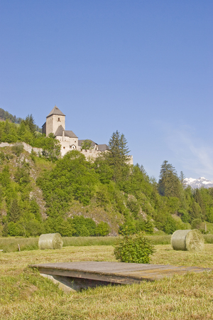 medieval fortress Reifenstein in South Tyrol on a hill south of Vipitenoのeditorial素材