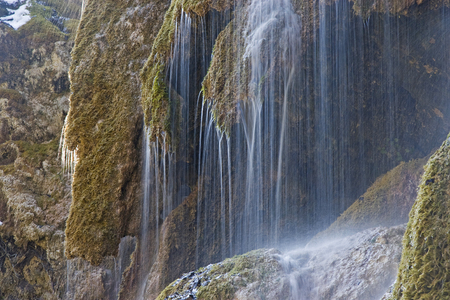 Natural spectacle in the Ammer Gorge - the veil waterfall Natural spectacle in the Ammer Gorge - the veil waterfall