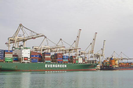 Port facilities in Koper - the only port in Sloveniaのeditorial素材
