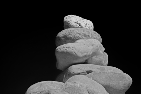 Many stone men along the route show the hiker the way Many stone men along the route show the hiker the way