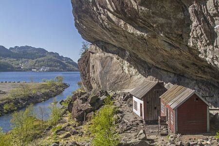 Helleren - these rock houses are absolutely rainproof even without a roofの写真素材
