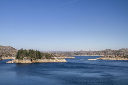 The idyllic lake Spjotvatn is located on the North Sea Road between Hauge and Egersund
