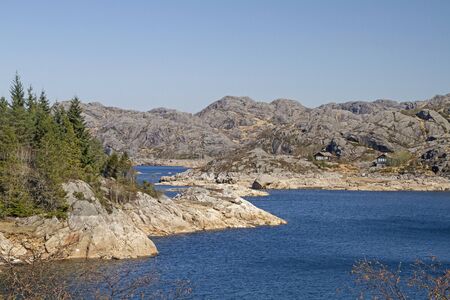 The idyllic lake Spjotvatn is located on the North Sea Road between Hauge and Egersund