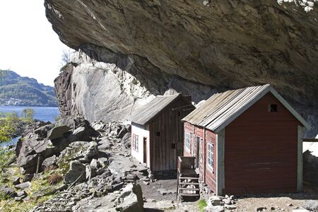 Helleren - these rock houses are absolutely rainproof even without a roofの写真素材