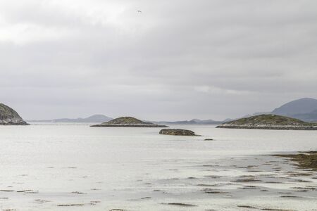 Solitude and pure nature - landscape on the Lekafjordenの写真素材