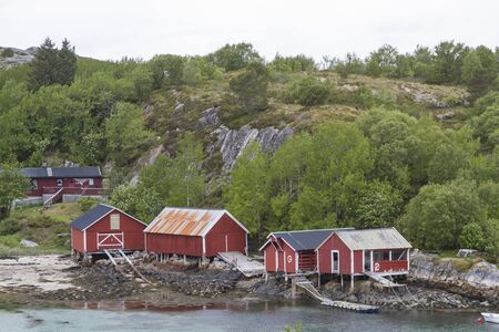 Rorbuer on island Grisvagoya