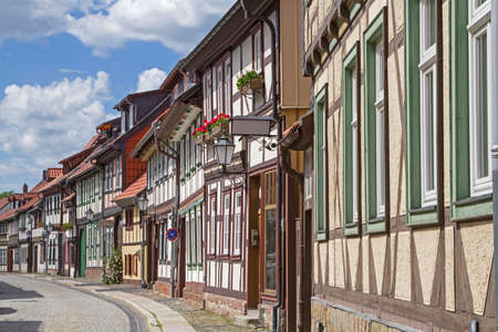 The city center of Werningerode largely consists of idyllic half-timbered houses, which were built in Lower Saxony styleのeditorial素材