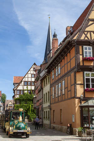 The city center of Quedlinburg consists largely of idyllic half-timbered houses that were built in the Lower Saxon styleのeditorial素材