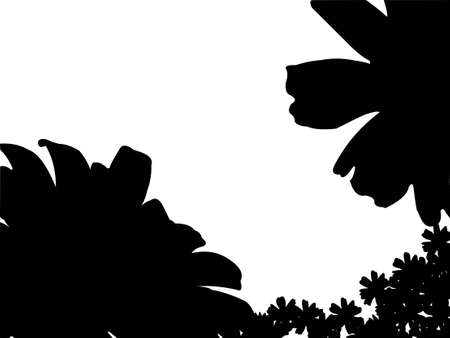 Floral spring backgrounds silhouetteのイラスト素材