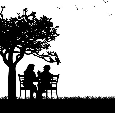 Mother s day celebration between mother and daughter, beautiful concept wallpaper for happy mother s day celebration, one in the series of similar images silhouetteのイラスト素材