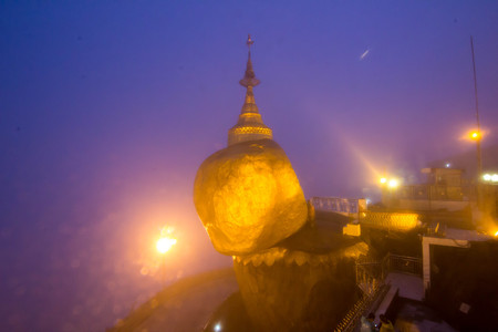 Kyaikhtiyo Buddhism Pagoda Myanmarの写真素材