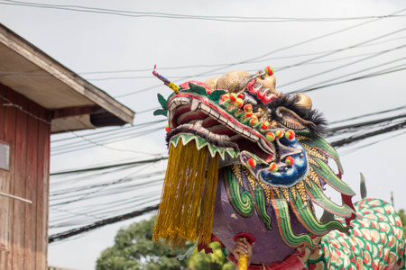 BANGKOK, THAILAND - April 4 2015: Unidentified people of parade Local tradition Thailand, Thai...