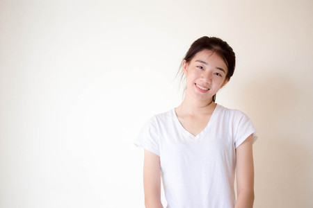 asia beautiful girl relax and smile