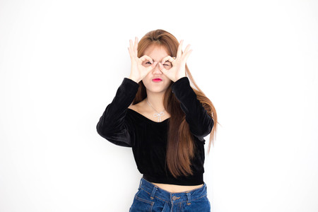 Portrait of thai adult beautiful girl OKの写真素材