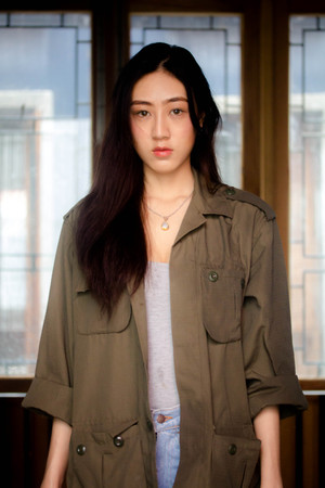 Portrait of thai adult beautiful girl relax and smileの写真素材