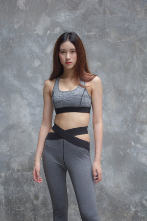 asia thai japanese teen beautiful girl in sportswear