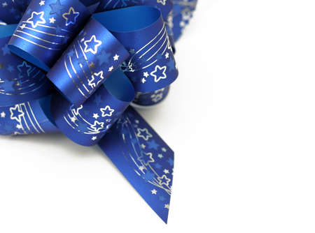 Blue bow detail with space for textの写真素材