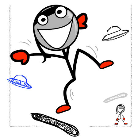 Stick Character illustration のイラスト素材