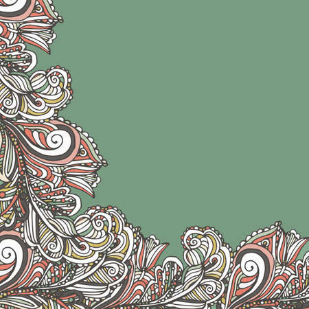 Hand drawn floral backgroundのイラスト素材