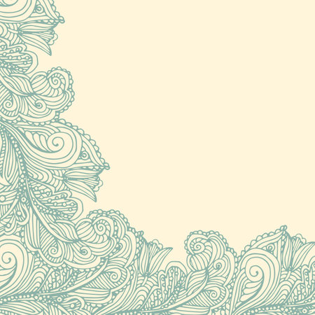 Hand drawn floral backgroundのイラスト素材
