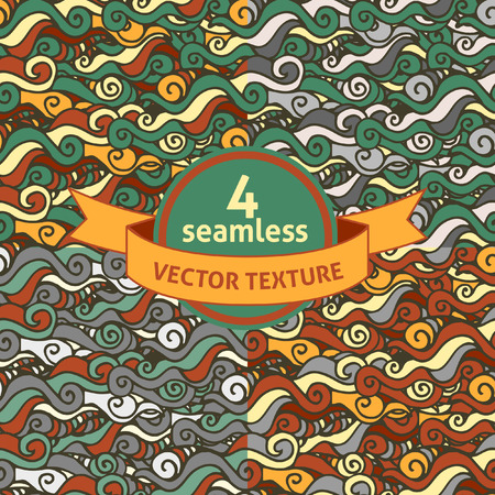 Vector seamless hand-drawn patternのイラスト素材